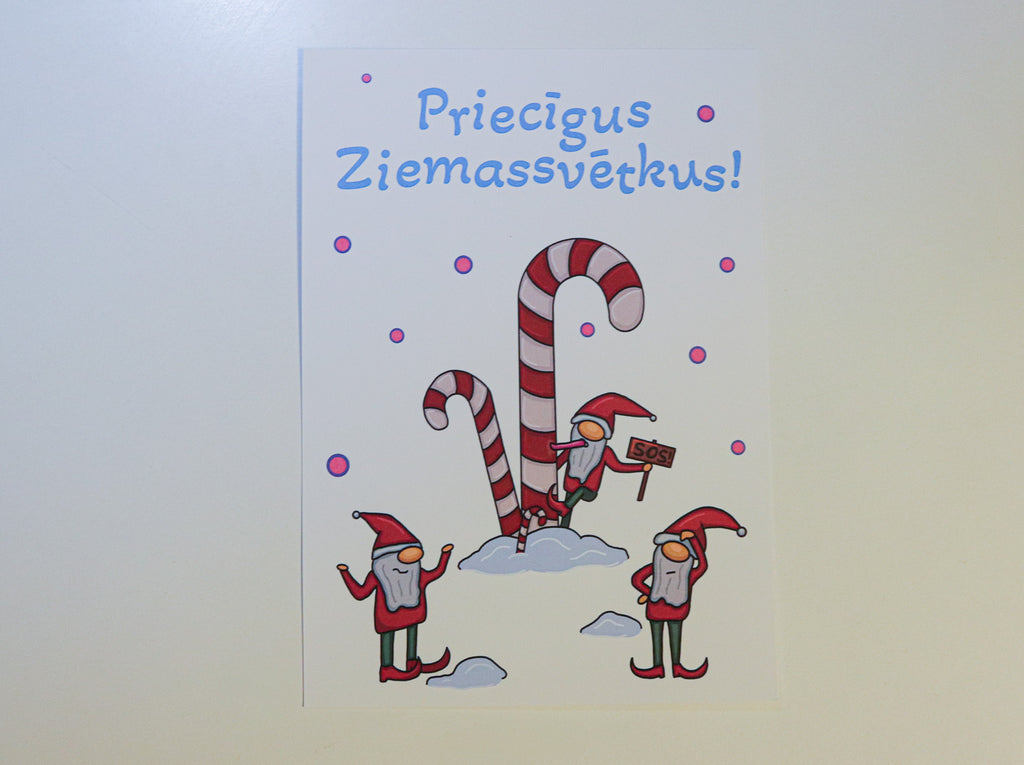 Christmas card - Gnomes