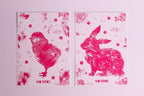 Greeting cards - rabbit and chick